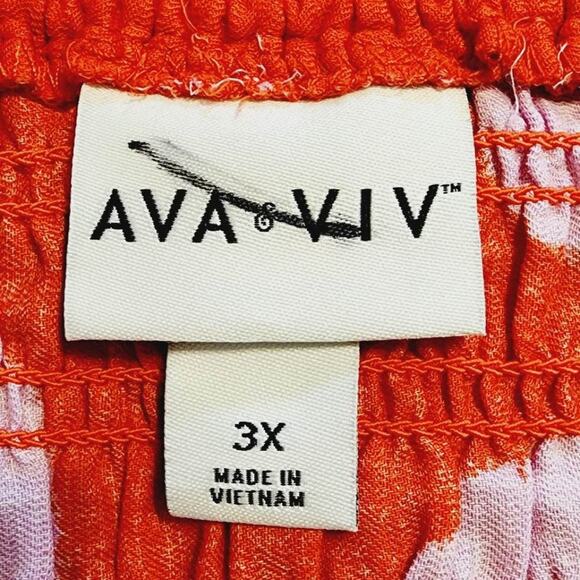 Ava & Viv Smocked Peplum Tank Top 3X NWOT - Picture 4 of 4